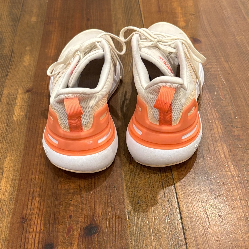 Adidas White and Coral Athletic Shoes - Picture 4 of 5